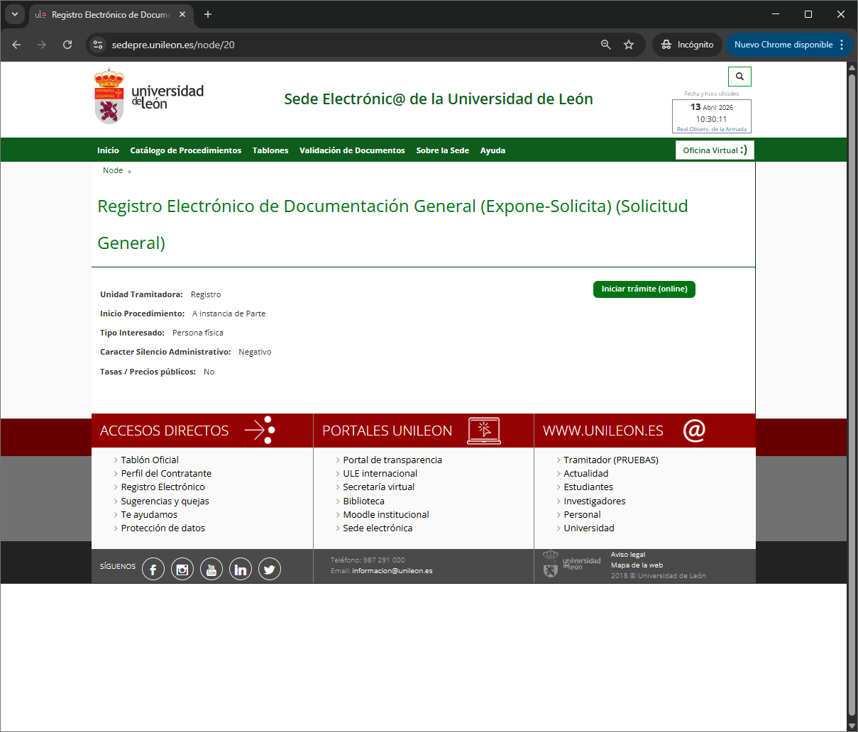 Información del Trámite